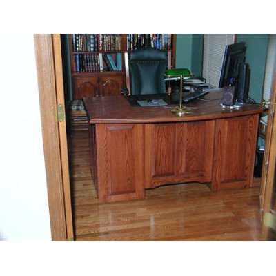 Oak Bow Front Desk