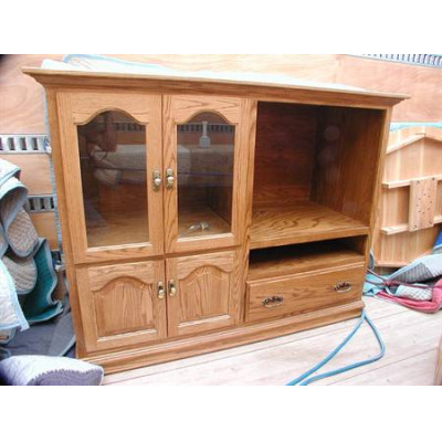 Oak Flat Wall Entertainment Center