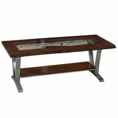 Pagosa Live Edge Occasional Tables P2448GLC Glass Top Coffee Table