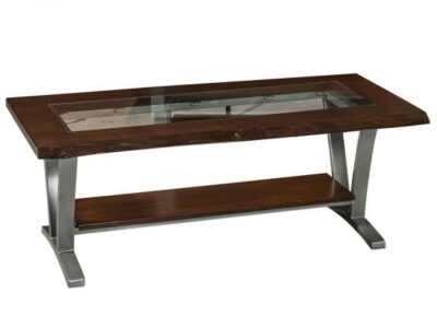 Pagosa Live Edge Occasional Tables P2448GLC Glass Top Coffee Table