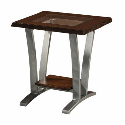 Pagosa Live Edge Occasional Tables P2224GLE Glass Top End Table