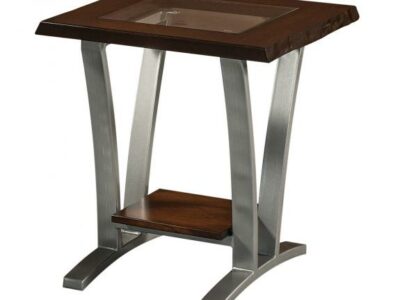 Pagosa Live Edge Occasional Tables P2224GLE Glass Top End Table