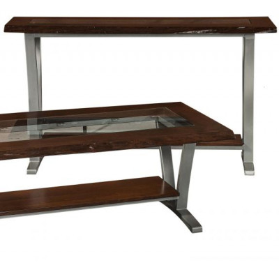 Pagosa Live Edge Occasional Tables P1654GLS Glass Top Sofa Table