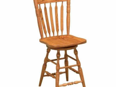 Post Paddle Oak Swivel Bar Stools