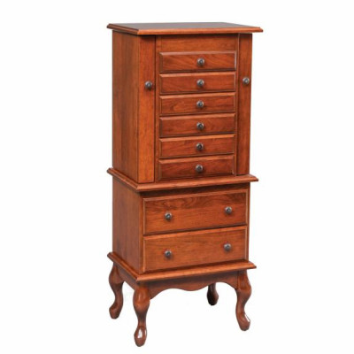Queen Anne Split Jewelry Armoire