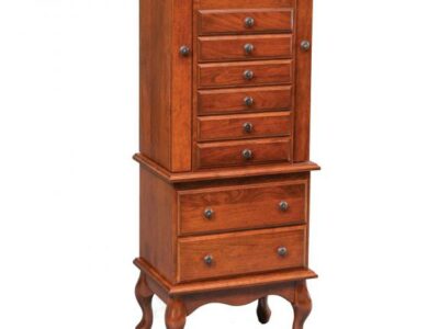 Queen Anne Split Jewelry Armoire
