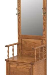 AJW20124 Raised Panel Hall Seat Tree with Storage