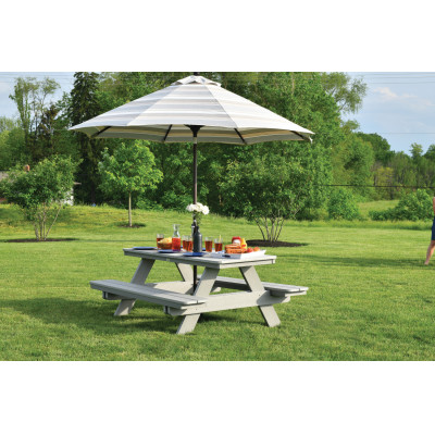 Outdoor Poly Picnic Table, Rectangular