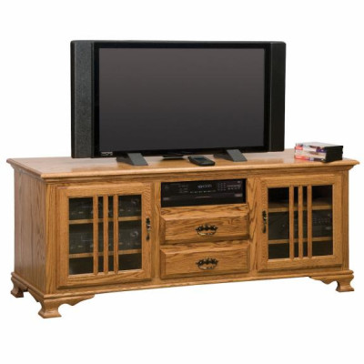 SWE-063-H Heritage Oak TV Stand