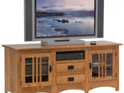 SWE-063-M Mission Oak Plasma TV Stand