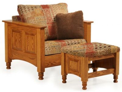6002 Traditional Chair with Ottoman