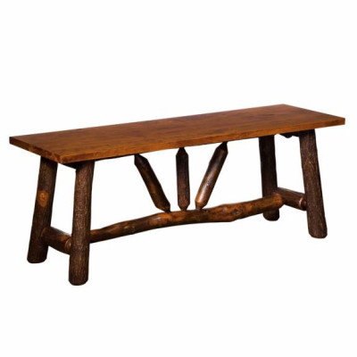 322 Wagon Wheel Dining Table Bench