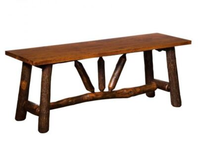 322 Wagon Wheel Dining Table Bench