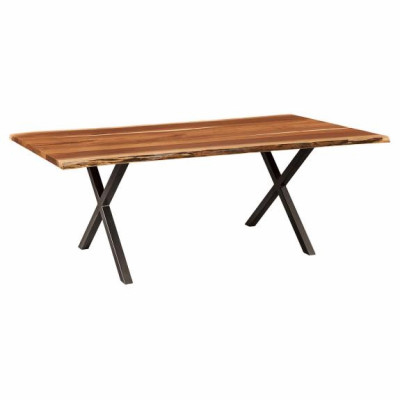 Milltown X-Base Live Edge Dining Table