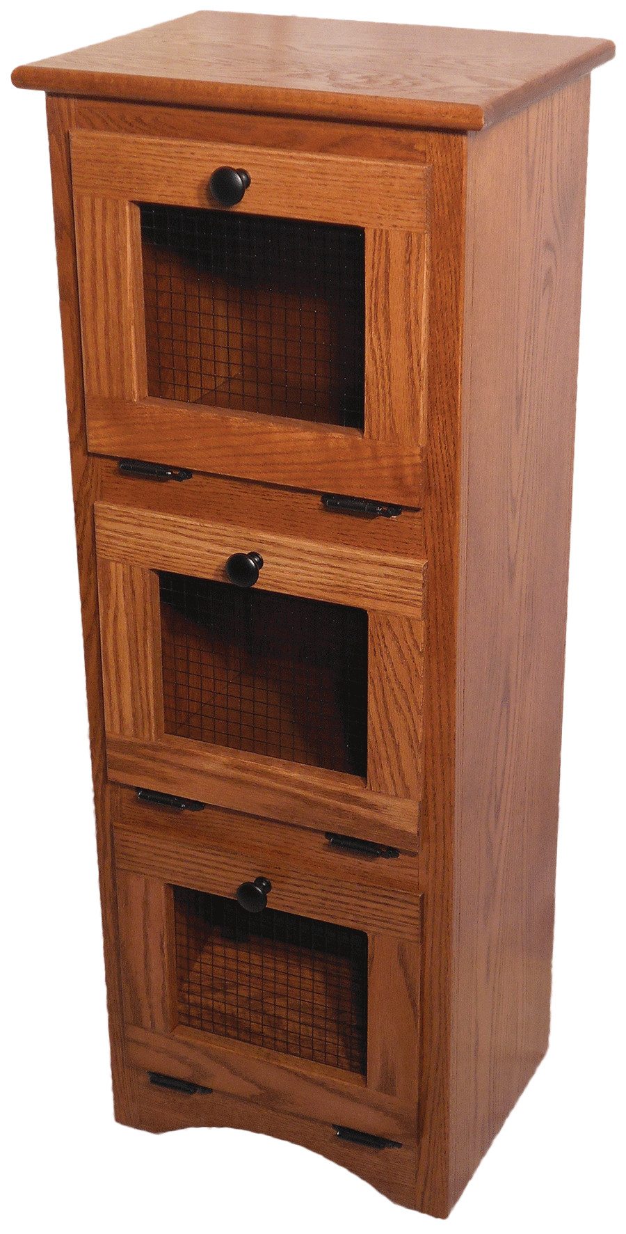 Amish Handcrafted Solid Wood Vegetable Bin / Cabinet