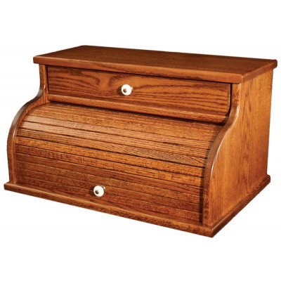 Large Rolltop Bread Box with Drawer #175