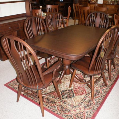 Cabriole Tulip Double Pedestal Table
