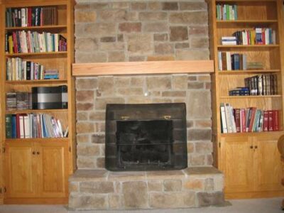Mantel and bookcase job