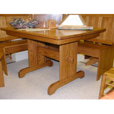 Trestle Table with Nook Benches