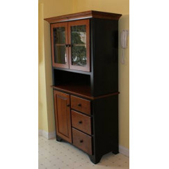 Custom Black Dining Hutch