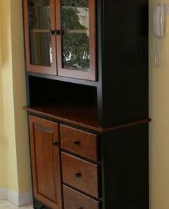 Custom Black Dining Hutch