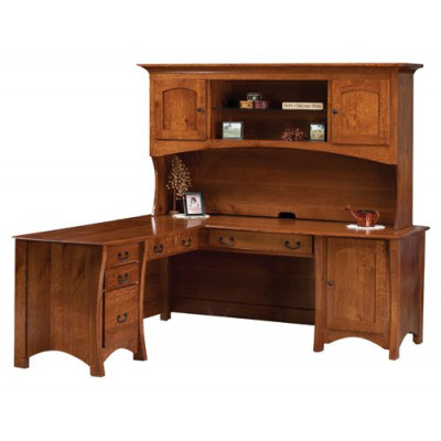 MTR-7275-LH Master l desk with hutch