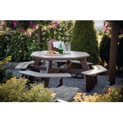Outdoor Octagonal Poly Picnic Table