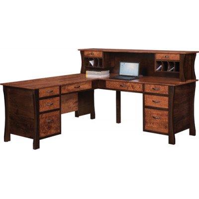 Kapernaum K-800D Corner Desk & K-811H Hutch