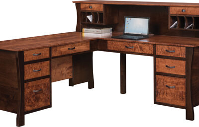 Kapernaum K-800D Corner Desk & K-811H Hutch