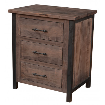 Structura Rustic Three Drawer Night Stand