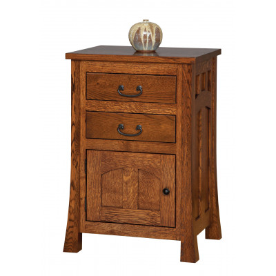 Bridgeport Mission 2 drawer 1 door night stand