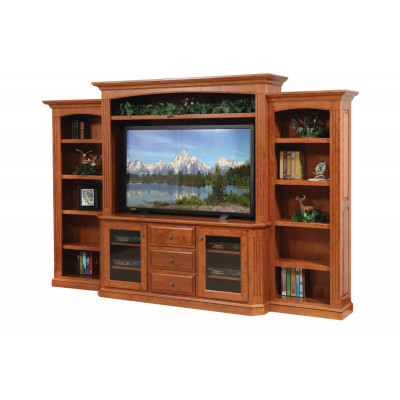 Buckingham #156 Entertainment Center With Side Bookcases