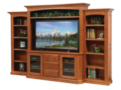 Buckingham #156 Entertainment Center With Side Bookcases