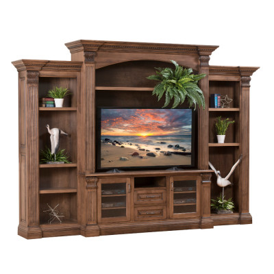 Montereau Entertainment Center With Side Bookcases