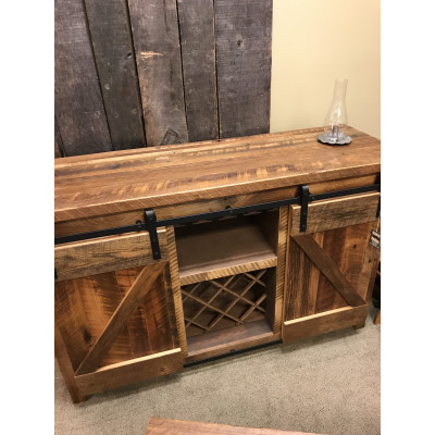 Bristol Barnwood 60" server with wine rack