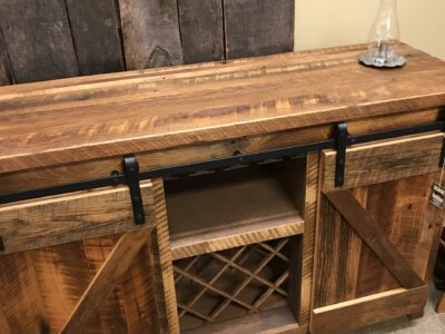 Bristol Barnwood 60" server with wine rack