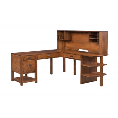 Wakefield W-600D L-Desk & W-613H Hutch