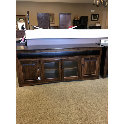 Economy 70" Tv stand in brown maple