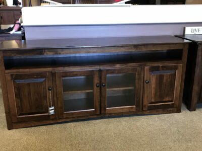 Economy 70" Tv stand in brown maple