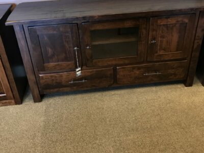 Barn Floor 60" tv Stand in  Rustic Cherry