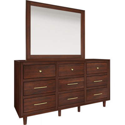 Meridian Bedroom Collection GO-MRDDR Dresser with GO-MRDMR Mirror