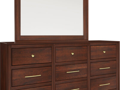 Meridian Bedroom Collection GO-MRDDR Dresser with GO-MRDMR Mirror