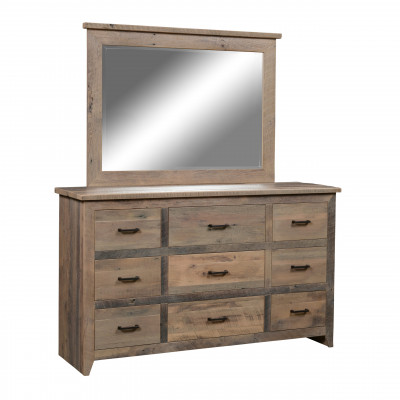 Midland barnwood dresser and mirror