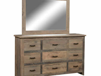Midland barnwood dresser and mirror
