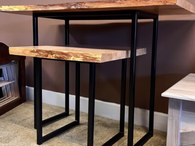 Wormy Maple Live Edge Nesting Tables